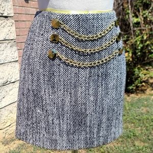 BCBGeneration tweed & chain mini skirt